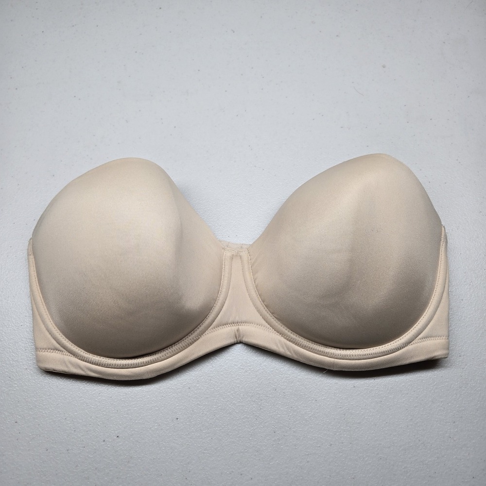 Wacoal Women Bra 38DDD Beige Strapless Underwired